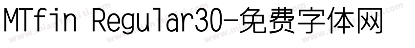 MTfin Regular30字体转换